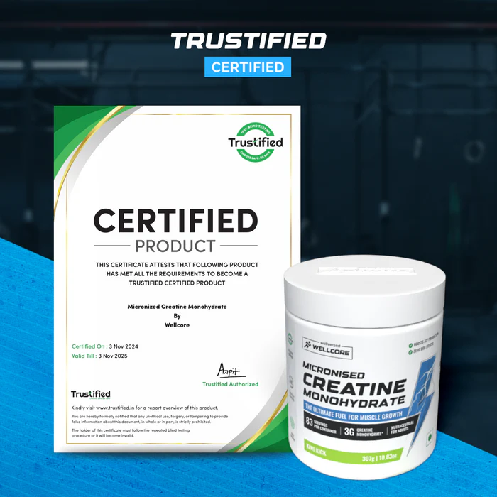 Wellcore - Pure Micronised Creatine Monohydrate | (307g, 83 servings)