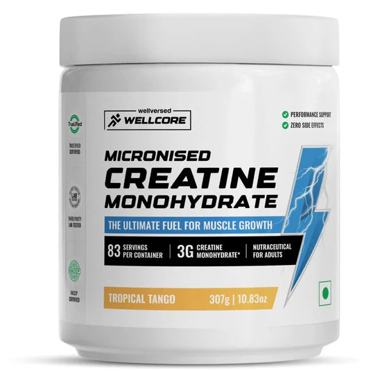 Wellcore - Pure Micronised Creatine Monohydrate | (307g, 83 servings)