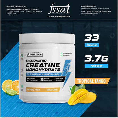 Wellcore - Pure Micronised Creatine Monohydrate |  (307g, 83 servings)